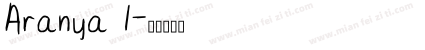 Aranya 1字体转换